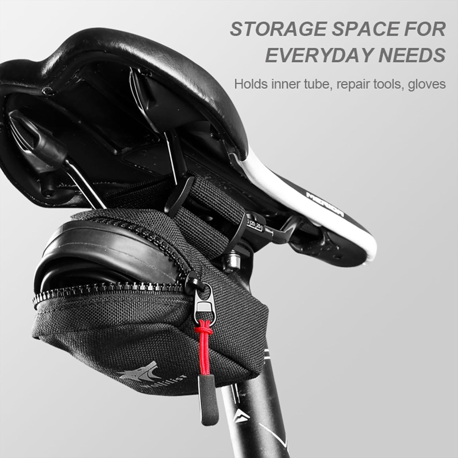 Amazon.com: WOLFILIST Compact Cycling Saddle Bag - Fits Under Bike